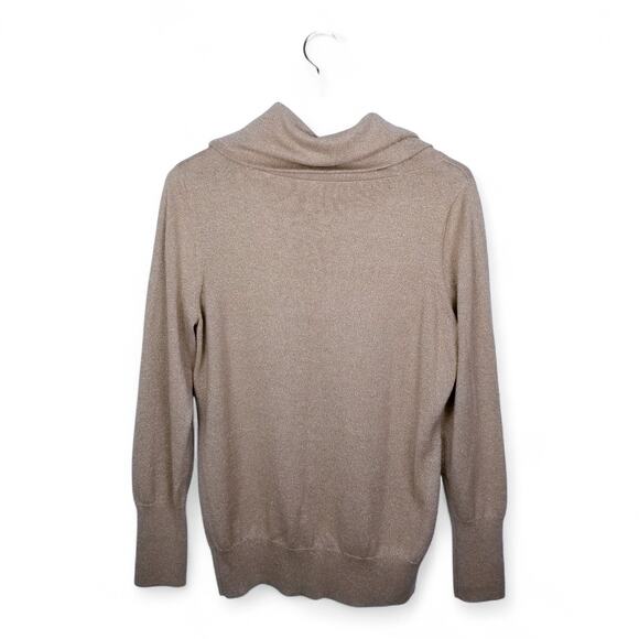 CHICO'S Gold Metallic Cowl Neck Pullover Sweater #4501370374 - Size 1 - M (8) - Picture 3 of 6
